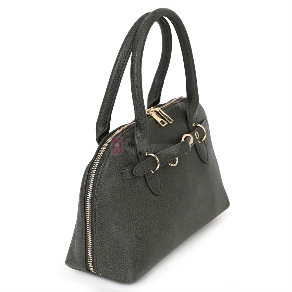 Малка дамска чанта от еко кожа, в зелен цвят. Код: 483