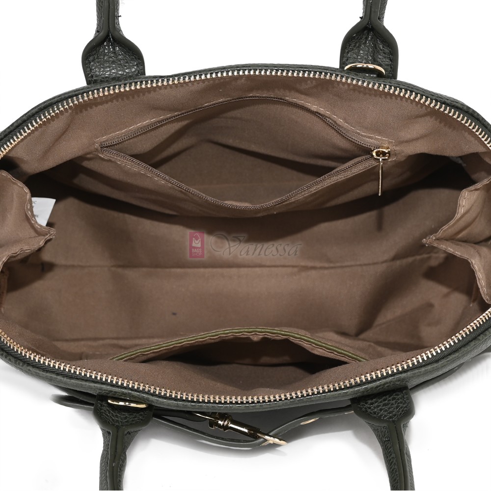 Малка дамска чанта от еко кожа, в зелен цвят. Код: 483