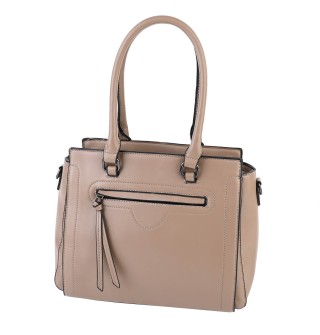  Дамска чанта от еко кожа в бежов цвят. Код: 5004
