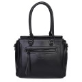 Дамска чанта от еко кожа в черен цвят. Код: 5004