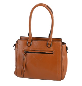  Дамска чанта от еко кожа в кафяв цвят. Код: 5004
