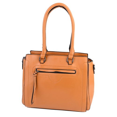 Дамска чанта от еко кожа в оранжев цвят. Код: 5004