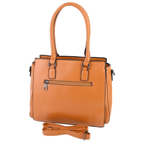 Дамска чанта от еко кожа в оранжев цвят. Код: 5004