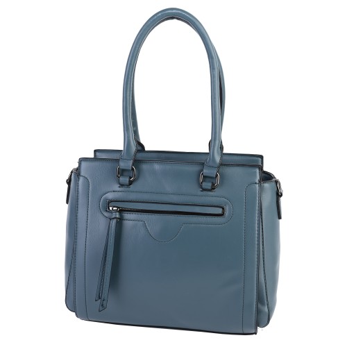 Дамска чанта от еко кожа в син цвят. Код: 5004