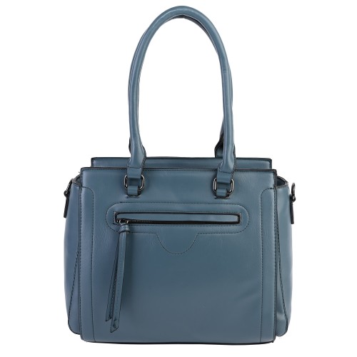 Дамска чанта от еко кожа в син цвят. Код: 5004