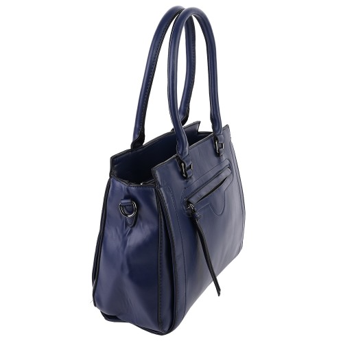 Дамска чанта от еко кожа в тъмносин цвят. Код: 5004