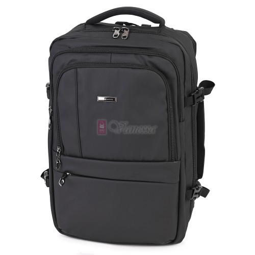 Мъжка раница от висококачествен текстил, в черен цвят. Код 5010