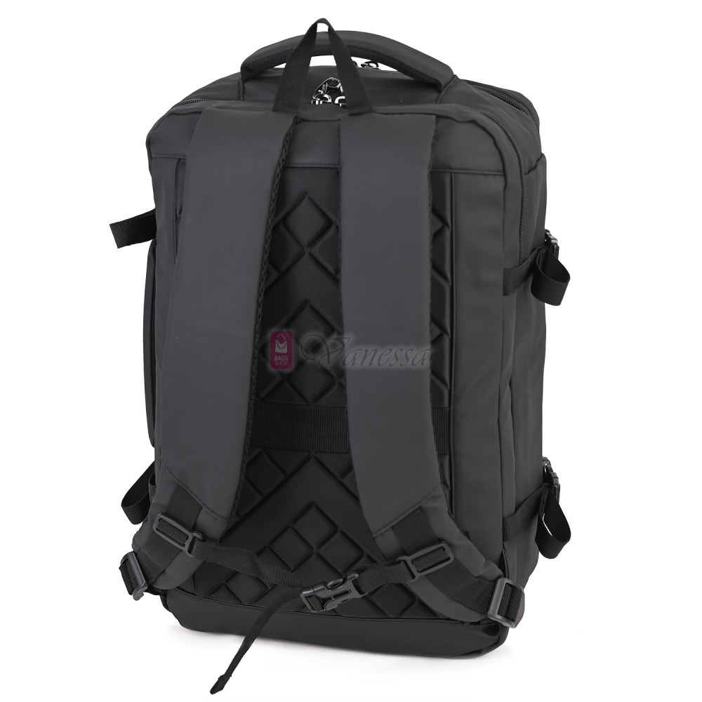 Мъжка раница от висококачествен текстил, в черен цвят. Код 5010