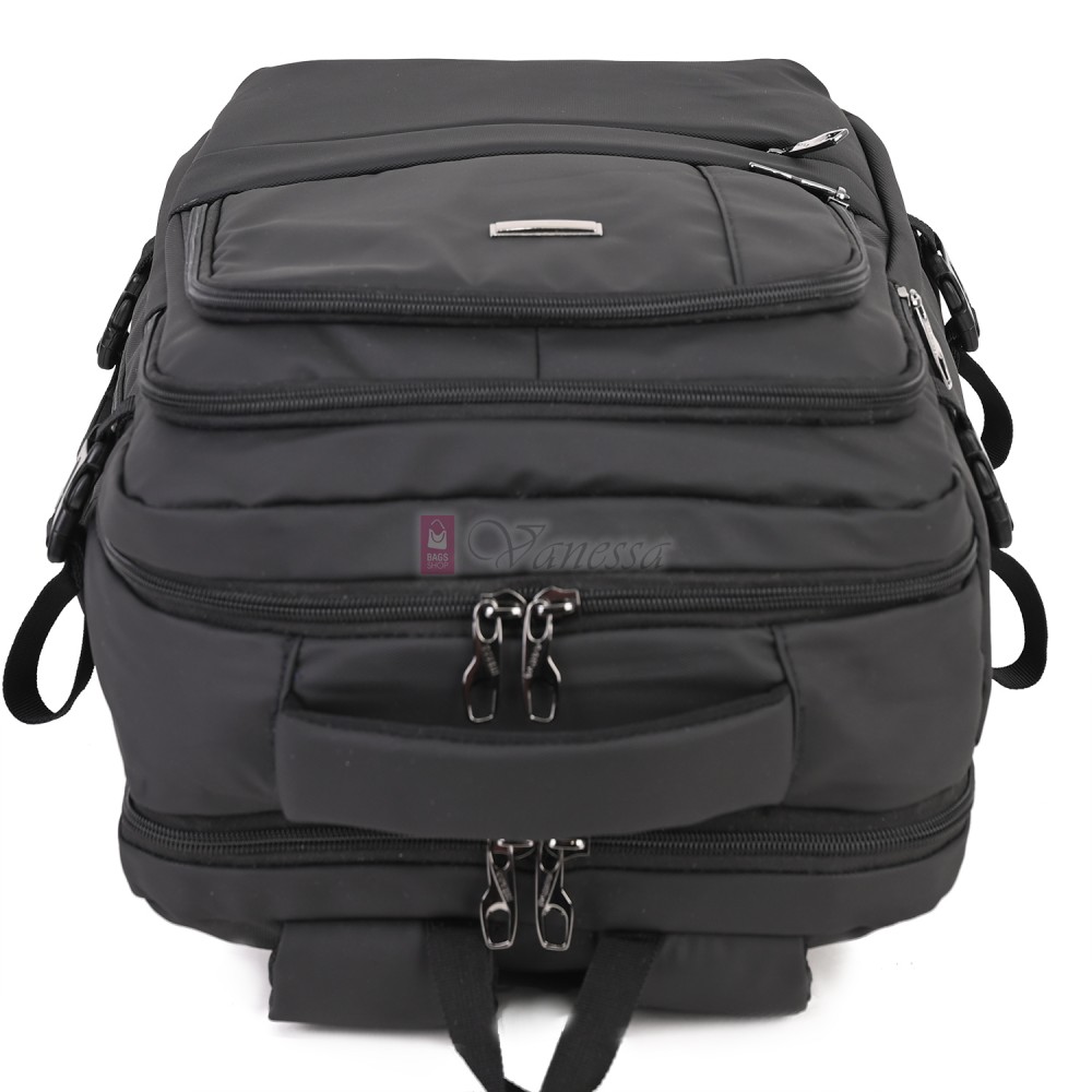 Мъжка раница от висококачествен текстил, в тъмносин цвят. Код 5010