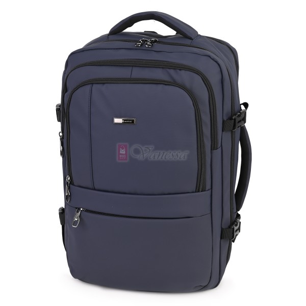 Мъжка раница от висококачествен текстил, в тъмносин цвят. Код 5010