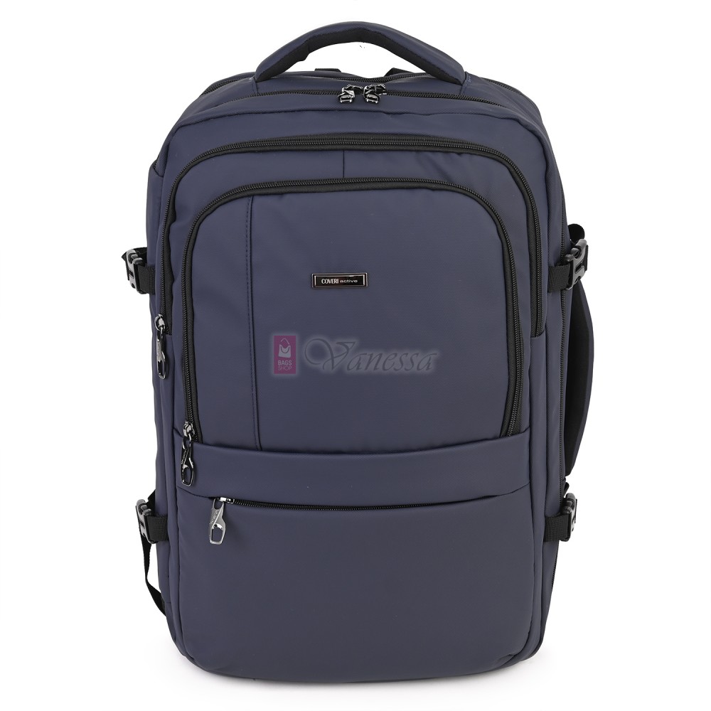 Мъжка раница от висококачествен текстил, в тъмносин цвят. Код 5010