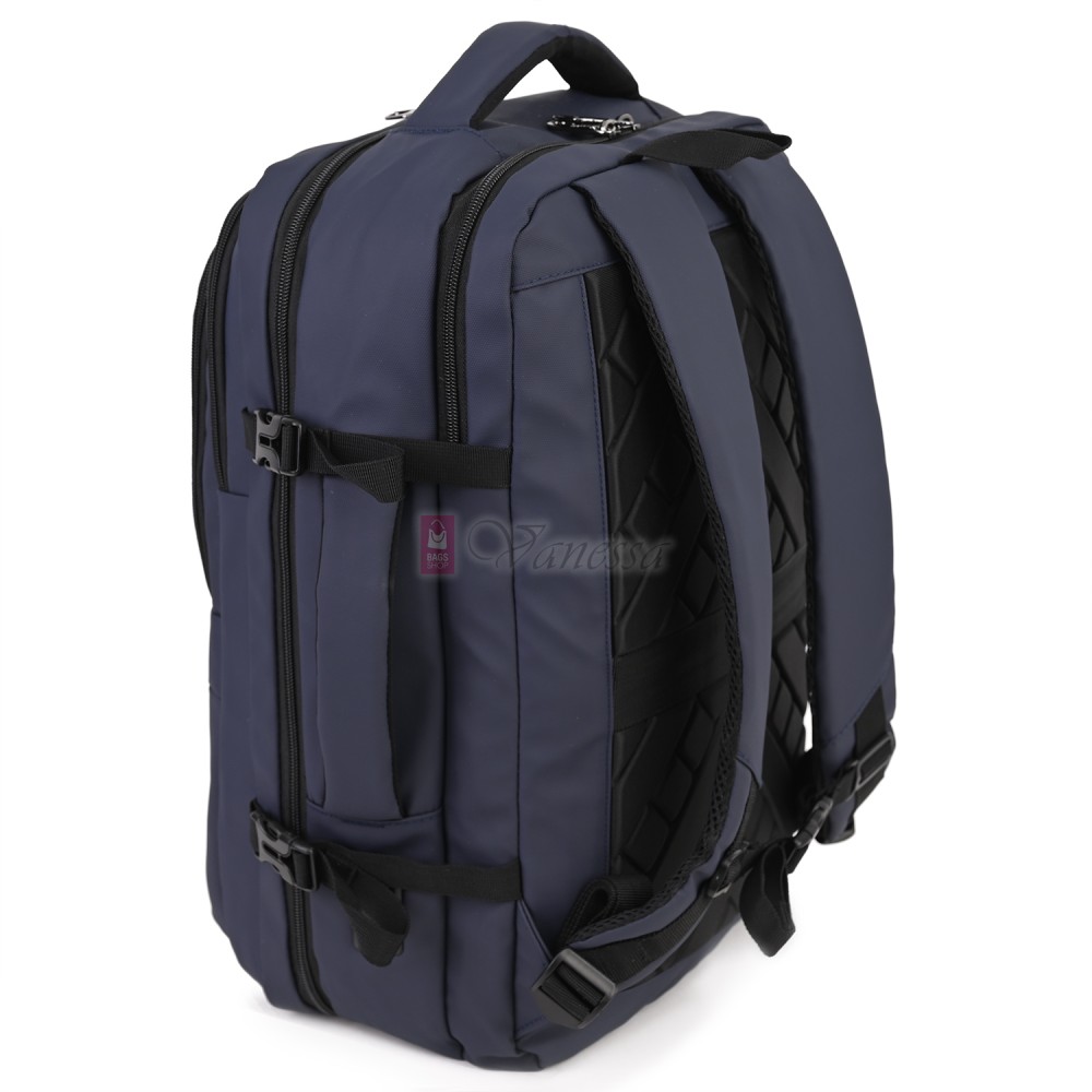 Мъжка раница от висококачествен текстил, в тъмносин цвят. Код 5010