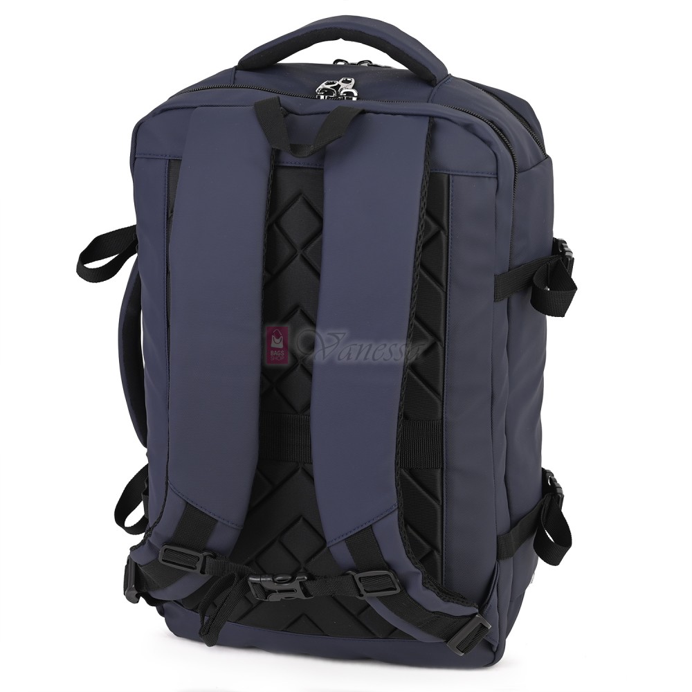 Мъжка раница от висококачествен текстил, в тъмносин цвят. Код 5010