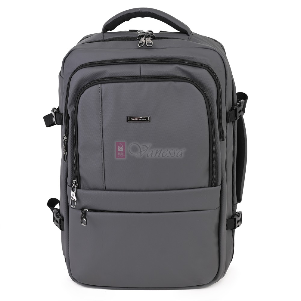 Мъжка раница от висококачествен текстил, в сив цвят. Код 5010