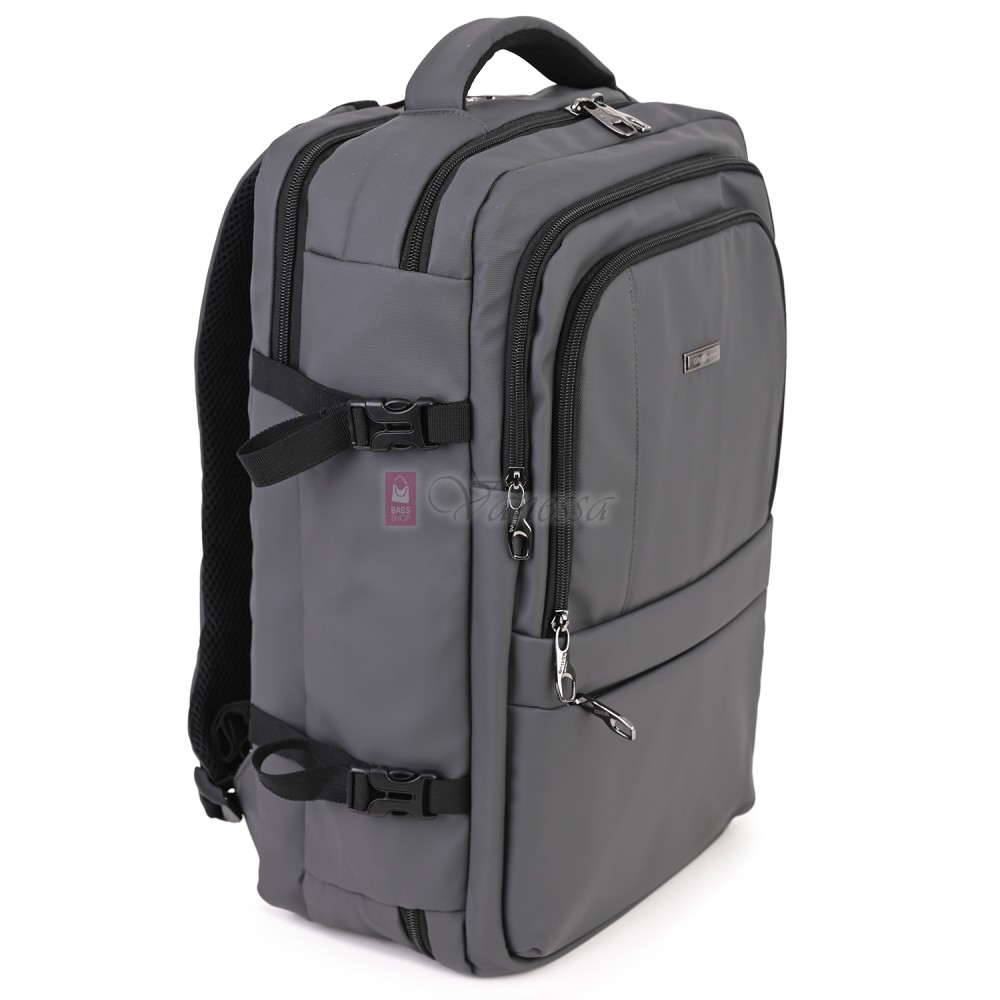 Мъжка раница от висококачествен текстил, в сив цвят. Код 5010