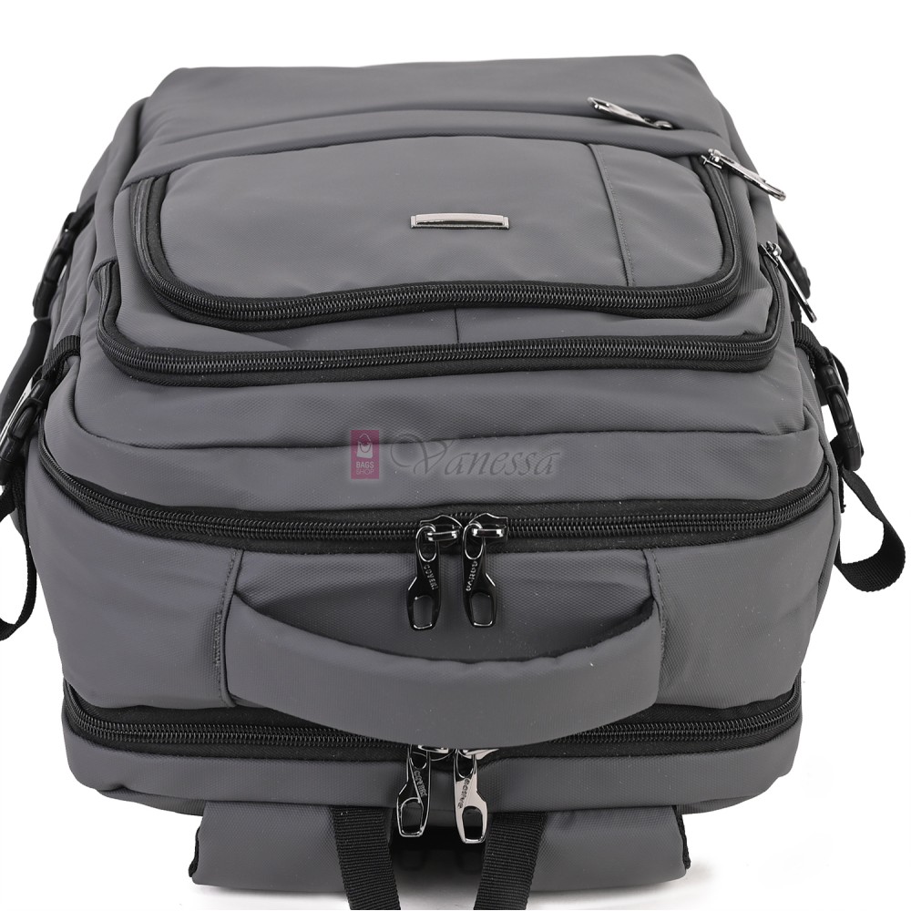 Мъжка раница от висококачествен текстил, в сив цвят. Код 5010