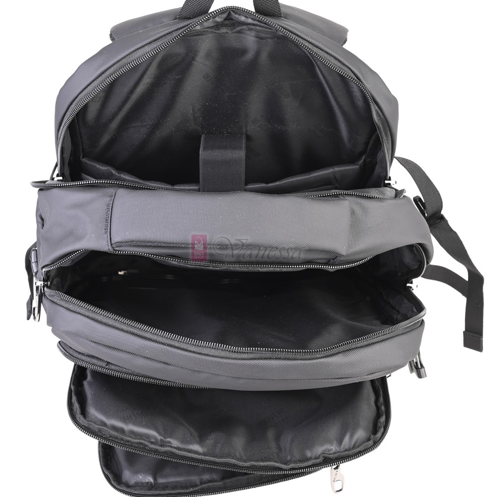 Мъжка раница от висококачествен текстил, в черен цвят. Код 5010