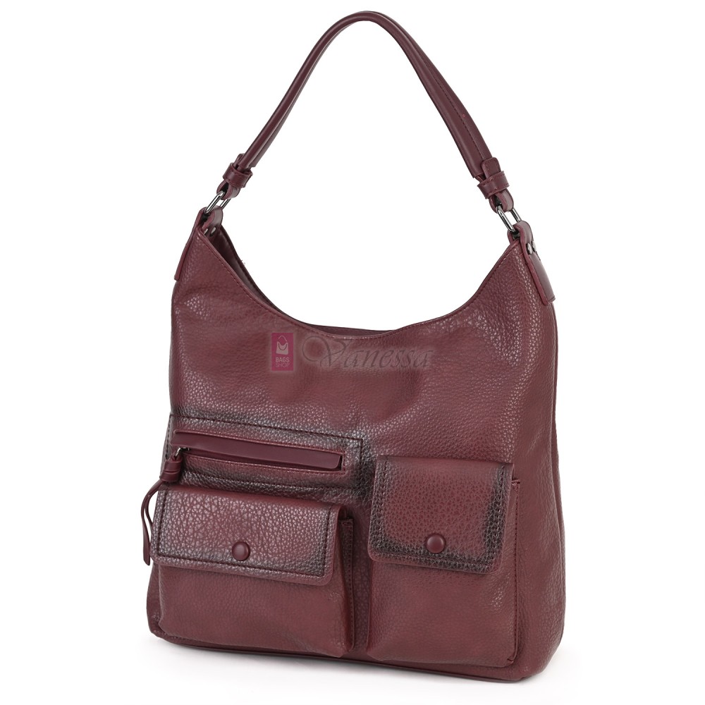 Ежедневна дамска чанта от еко кожа, в цвят бордо. Код: MC507 Ежедневна дамска чанта от еко кожа, в цвят бордо. Код: MC507