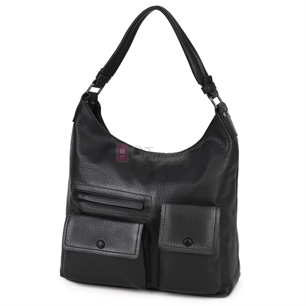 Ежедневна дамска чанта от еко кожа, в черен цвят. Код: MC507 Ежедневна дамска чанта от еко кожа, в черен цвят. Код: MC507