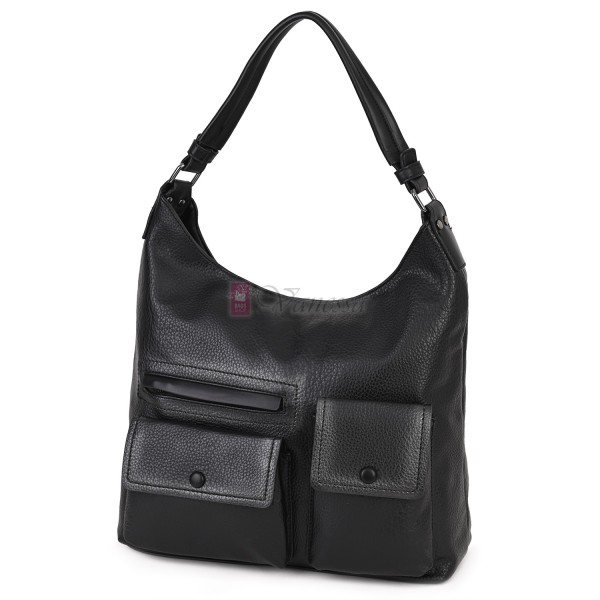 Ежедневна дамска чанта от еко кожа, в черен цвят. Код: MC507