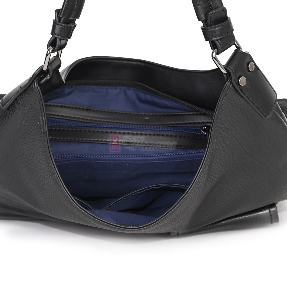 Ежедневна дамска чанта от еко кожа, в черен цвят. Код: MC507 Ежедневна дамска чанта от еко кожа, в черен цвят. Код: MC507