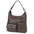 Ежедневна дамска чанта от еко кожа, в тъмнокафяв цвят. Код: MC507