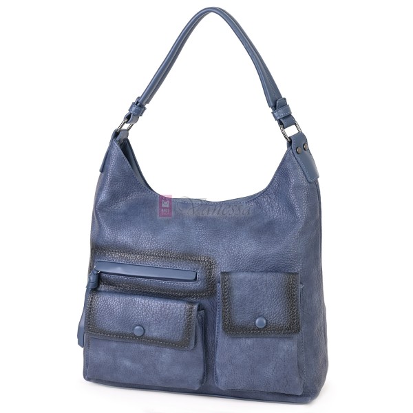 Ежедневна дамска чанта от еко кожа, в син цвят. Код: MC507