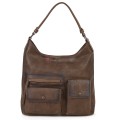 Ежедневна дамска чанта от еко кожа, в кафяв цвят. Код: MC507
