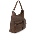 Ежедневна дамска чанта от еко кожа, в кафяв цвят. Код: MC507
