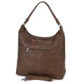 Ежедневна дамска чанта от еко кожа, в кафяв цвят. Код: MC507
