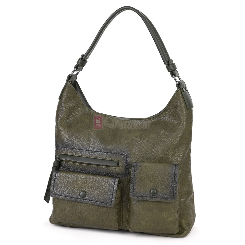 Ежедневна дамска чанта от еко кожа, в зелен цвят. Код: MC507 Ежедневна дамска чанта от еко кожа, в зелен цвят. Код: MC507