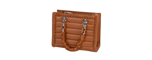 Дамска чанта от висококачествена екологична кожа в светлокафяв цвят Код: 51367