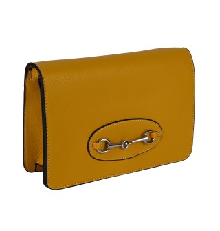 Дамска чанта от еко кожа в цвят горчица Код: 5578-8