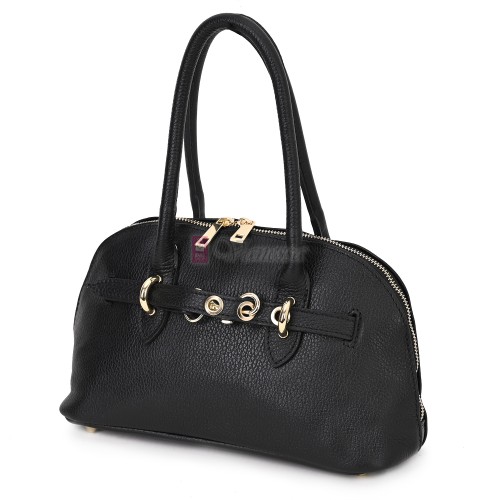 Малка дамска чанта от естествена кожа, в черен цвят. Код: 56EK