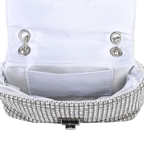 Официална дамска чанта в сребрист цвят. Код: 5818