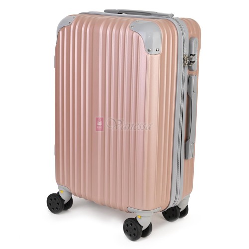 Малък куфар от полипропилен, в цвят розово злато. Код: 5832