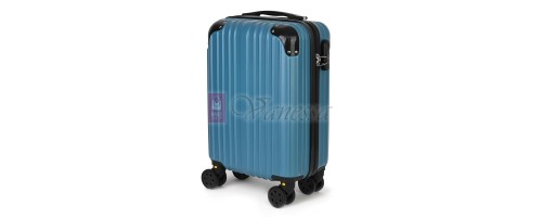 Малък slim куфар от полипропилен, в цвят тюркоаз. Код: M5832