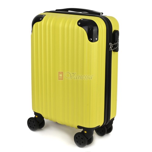 Малък slim куфар от полипропилен, в жълт цвят. Код: M5832