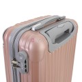 Малък slim куфар от полипропилен, в цвят розово злато. Код: M5832