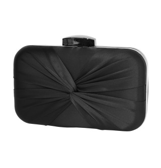 Вечерна дамска чанта от текстил в черен цвят. Код: 5865