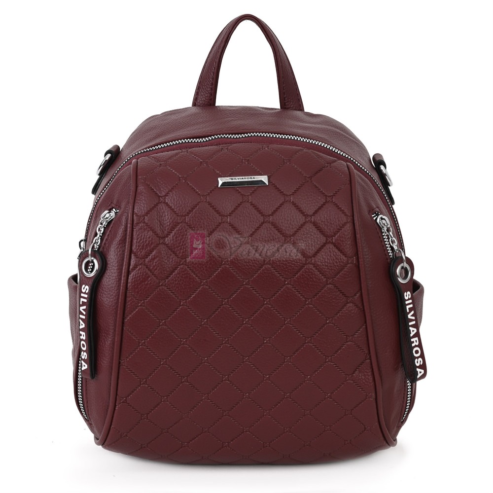 Дамска раница от висококачествена еко кожа в цвят бордо. Код: 5899  Дамска раница от висококачествена еко кожа в цвят бордо. Код: 5899