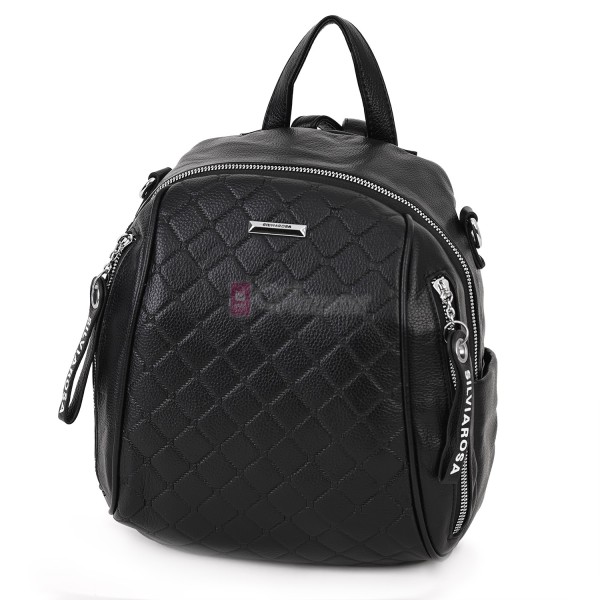 Дамска раница от висококачествена еко кожа в черен цвят. Код: 5899