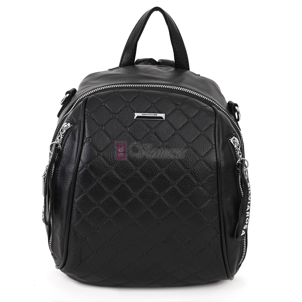 Дамска раница от висококачествена еко кожа в черен цвят. Код: 5899  Дамска раница от висококачествена еко кожа в черен цвят. Код: 5899