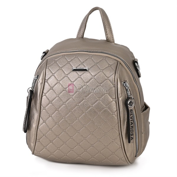 Дамска раница от висококачествена еко кожа в златист цвят. Код: 5899