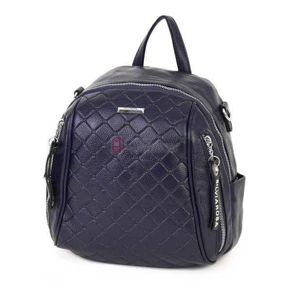  Дамска раница от висококачествена еко кожа в тъмносин цвят. Код: 5899