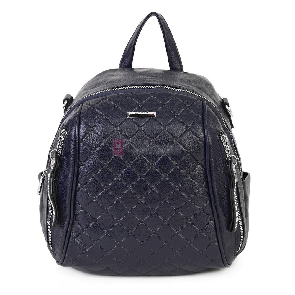  Дамска раница от висококачествена еко кожа в тъмносин цвят. Код: 5899