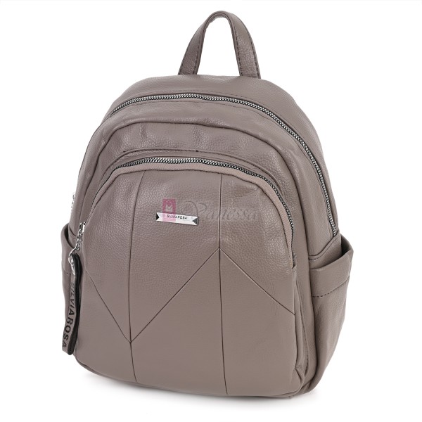  Дамска раница Silvia Rosa, от висококачествена еко кожа, в бежов цвят. Код: 5996