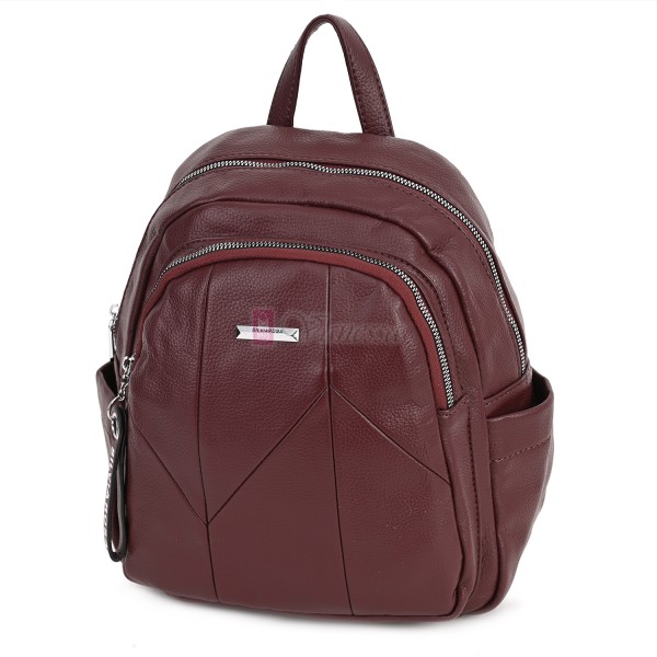  Дамска раница Silvia Rosa, от висококачествена еко кожа, в цвят бордо. Код: 5996