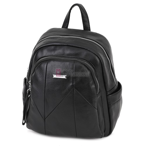  Дамска раница Silvia Rosa, от висококачествена еко кожа, в черен цвят. Код: 5996