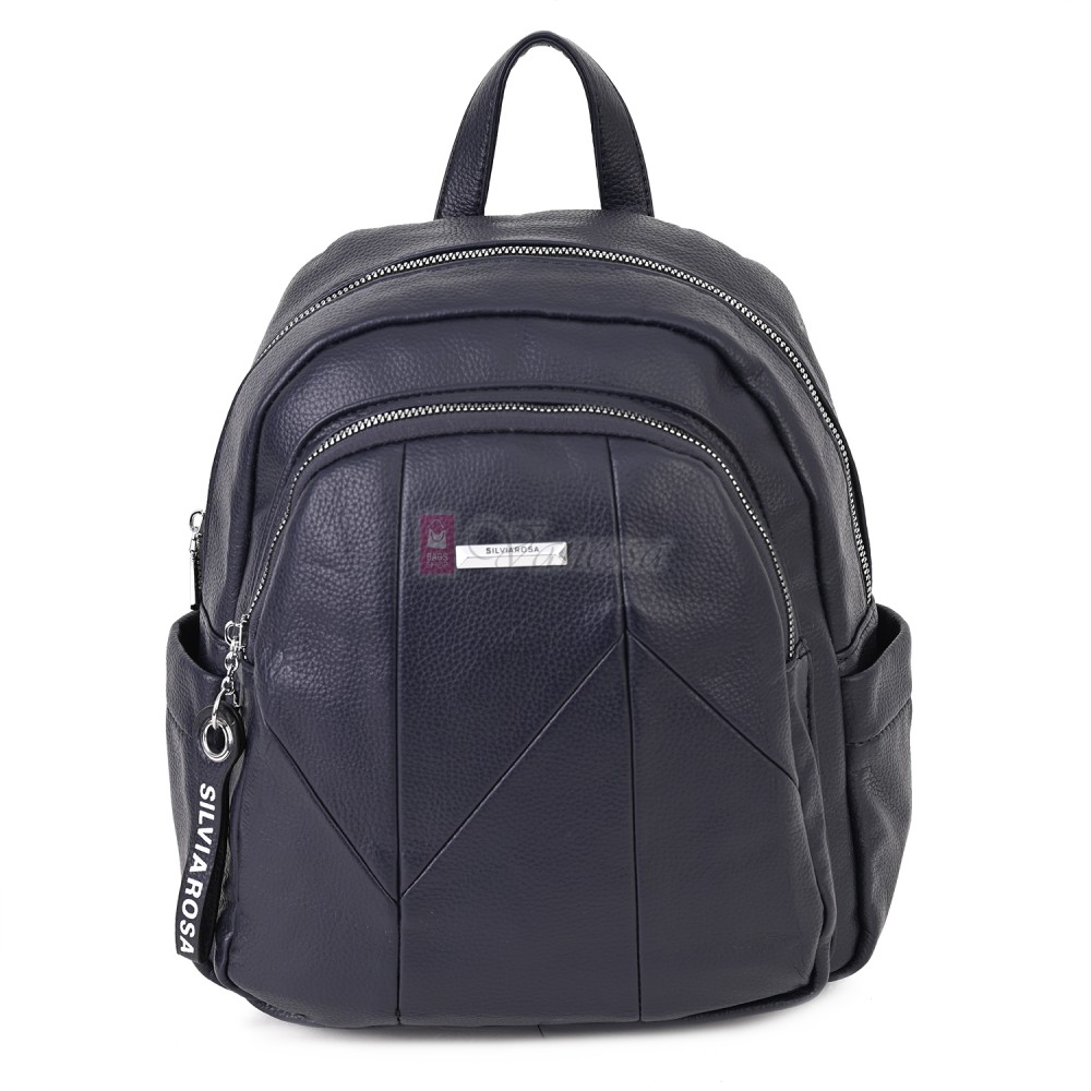  Дамска раница Silvia Rosa, от висококачествена еко кожа, в тъмносин цвят. Код: 5996